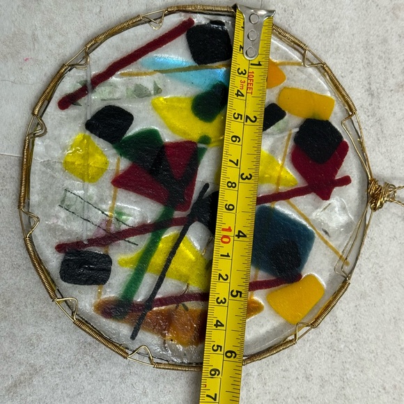 Fused glass art glass wall hanging window, sun catcher - Picture 9 of 9